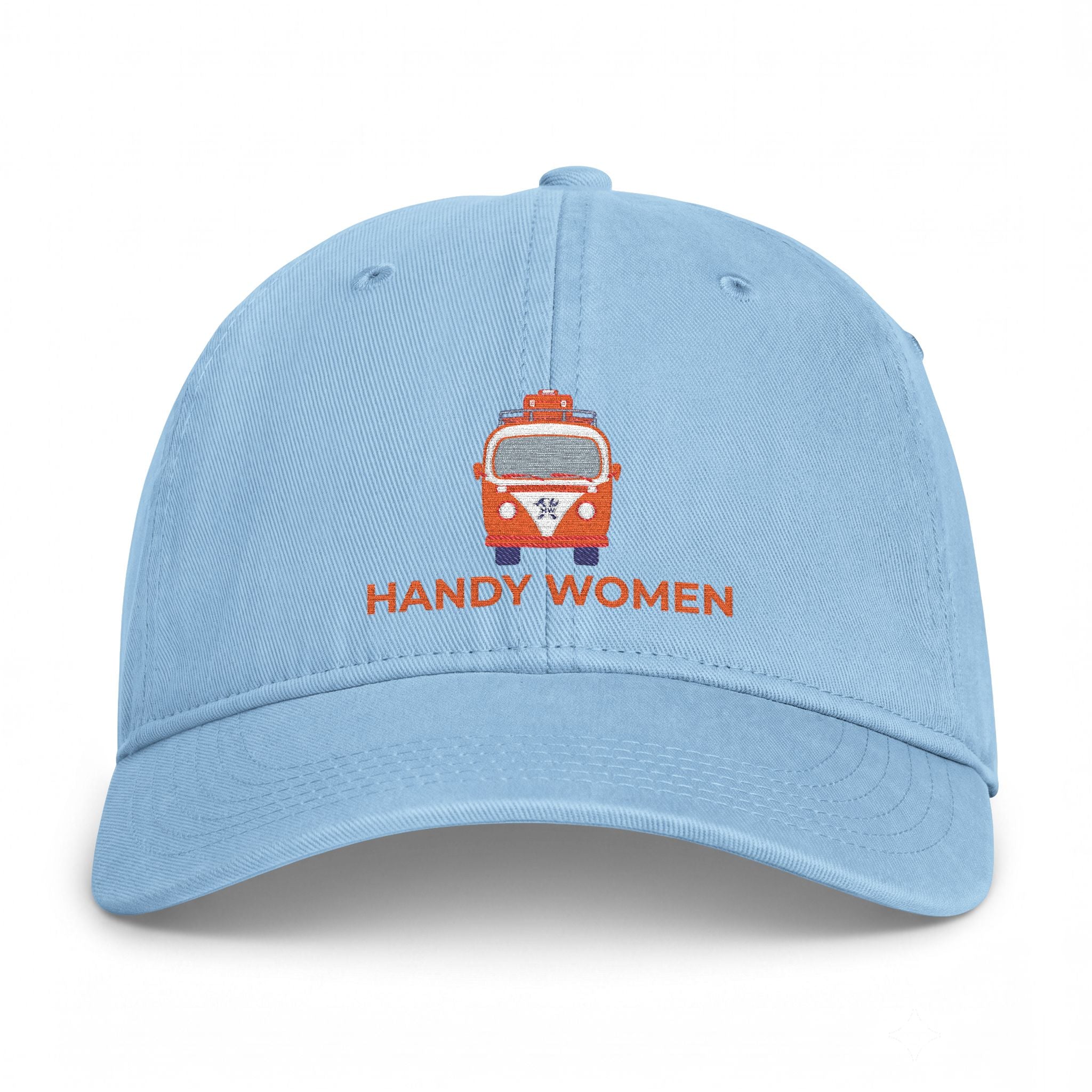 Handy Women Embroidered Cap — Vintage Camper Coastal Washed Hat