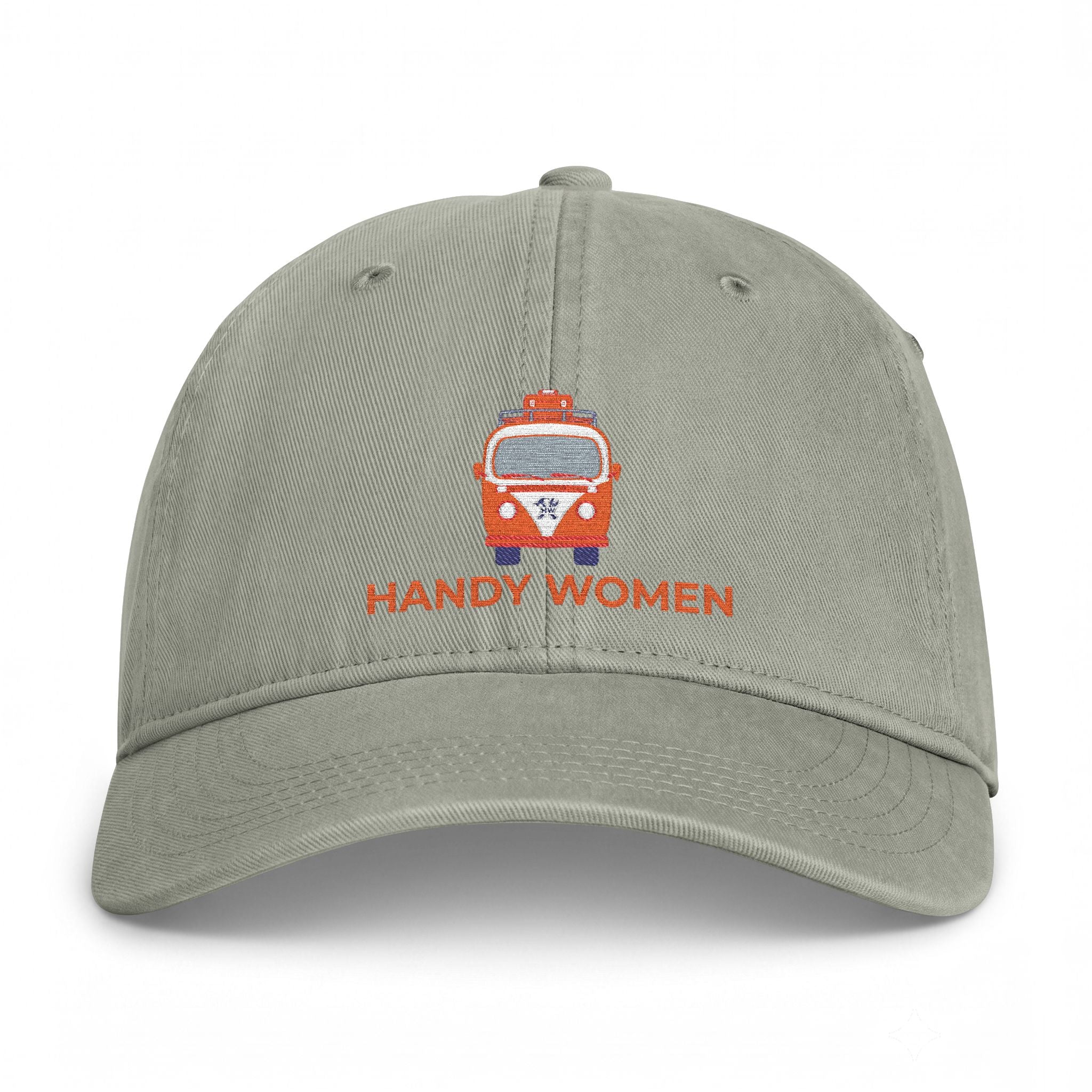 Handy Women Embroidered Cap — Vintage Camper Coastal Washed Hat