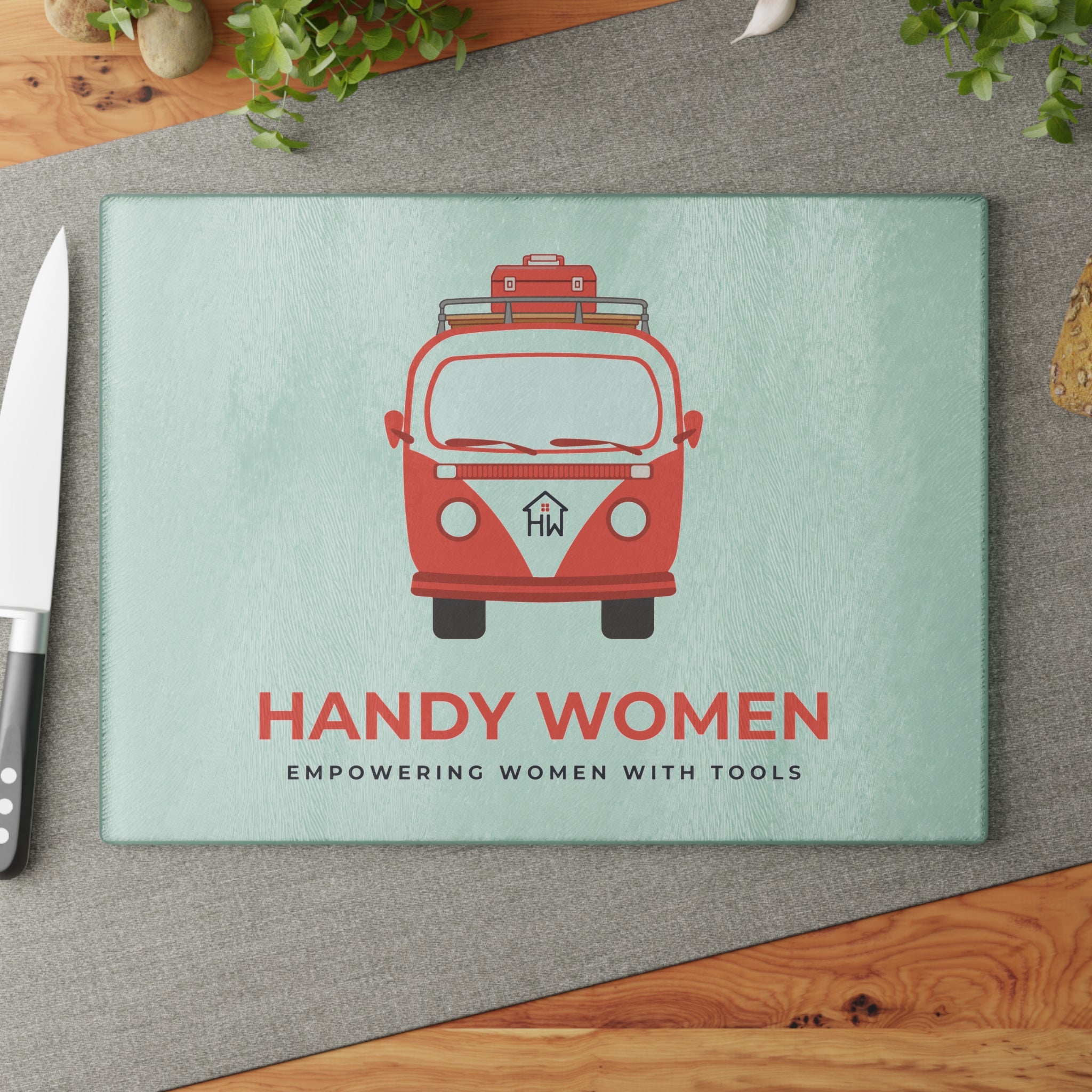 Handy Women Glass Cutting Board | Empowering Women with Tools
