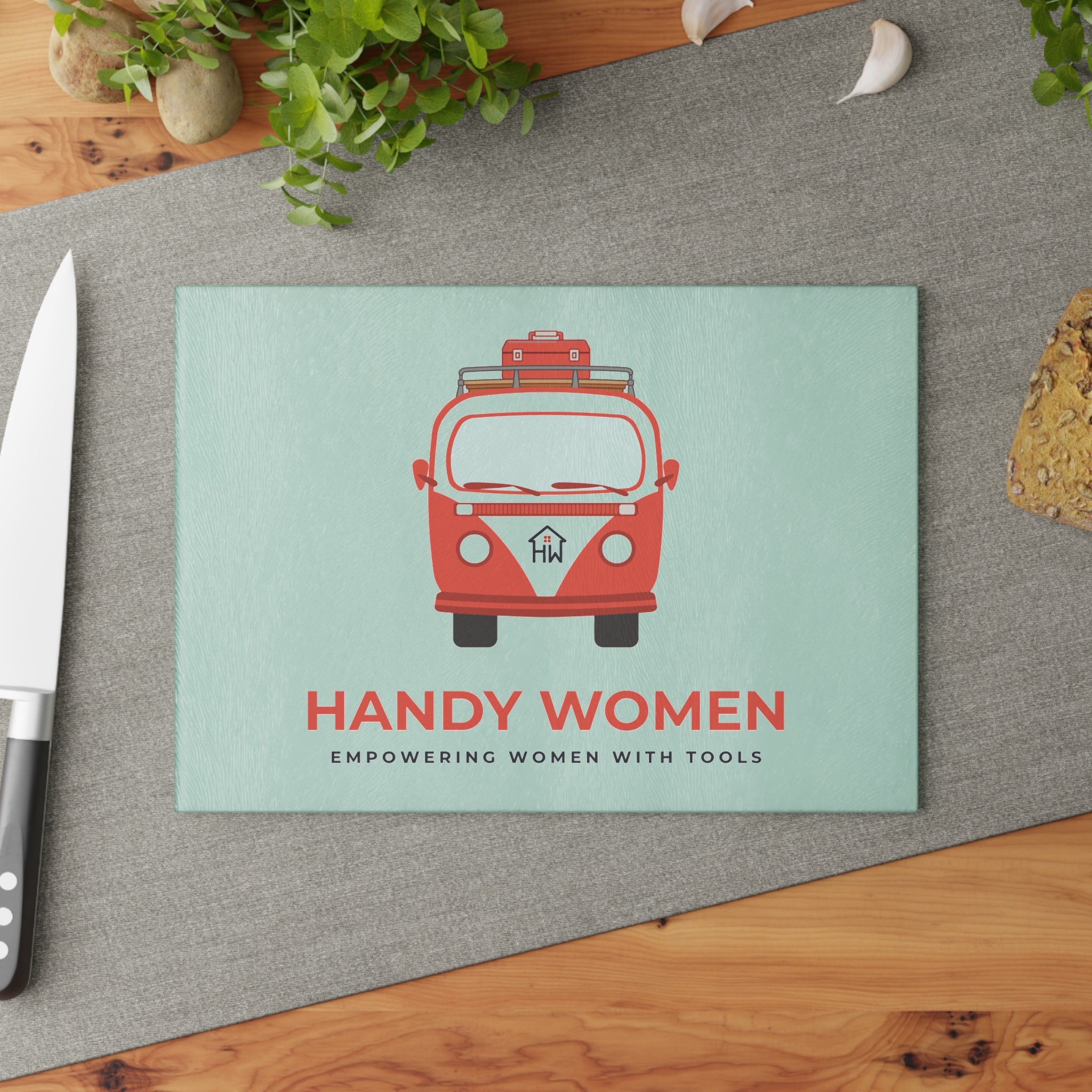 Handy Women Glass Cutting Board | Empowering Women with Tools