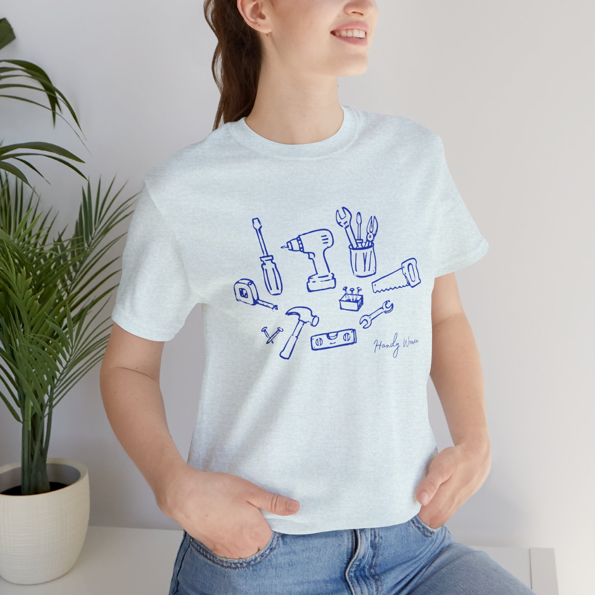 Tool Sketch Graphic Tee — Minimalist Handyman Tools T-Shirt