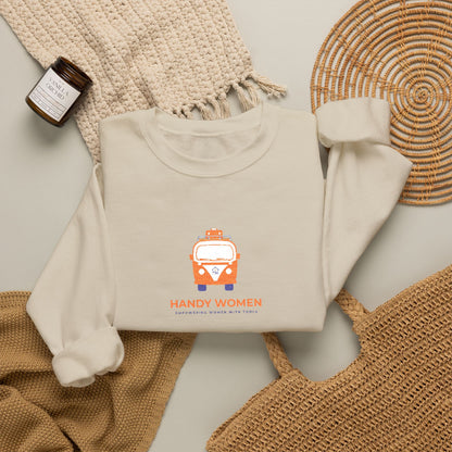Happy Women Graphic Sweatshirt Embroidered