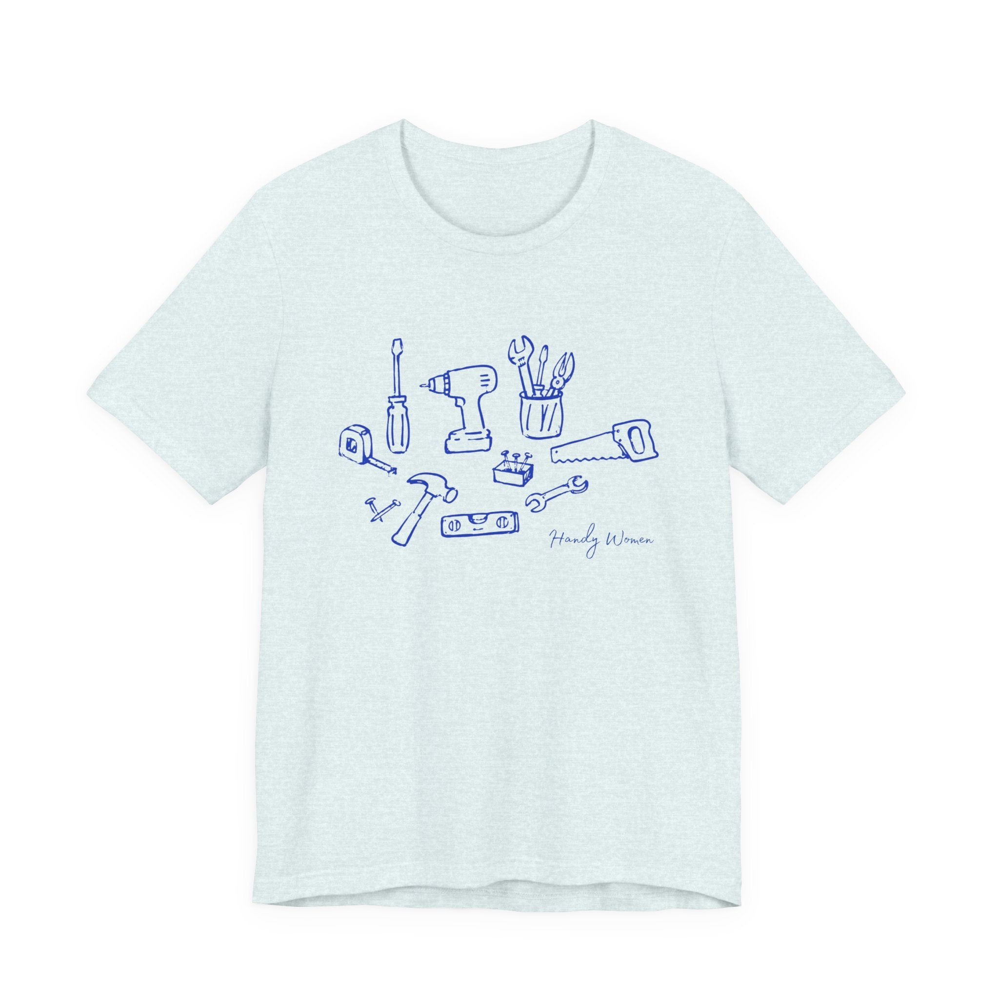 Tool Sketch Graphic Tee — Minimalist Handyman Tools T-Shirt