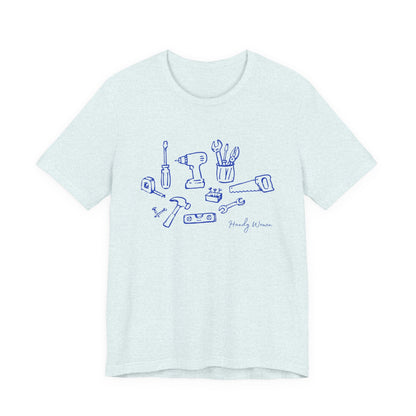 Tool Sketch Graphic Tee — Minimalist Handyman Tools T-Shirt