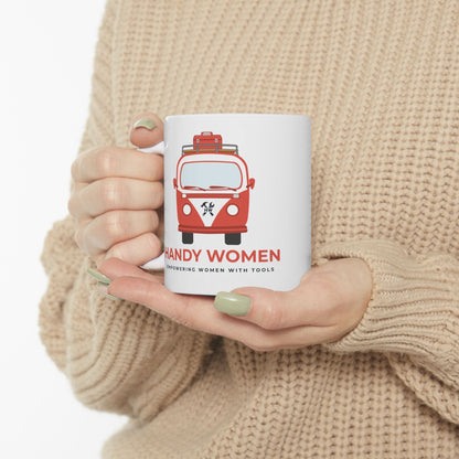 Handy Women Illustration Mug | Empowering Women with Tools ceramic mug