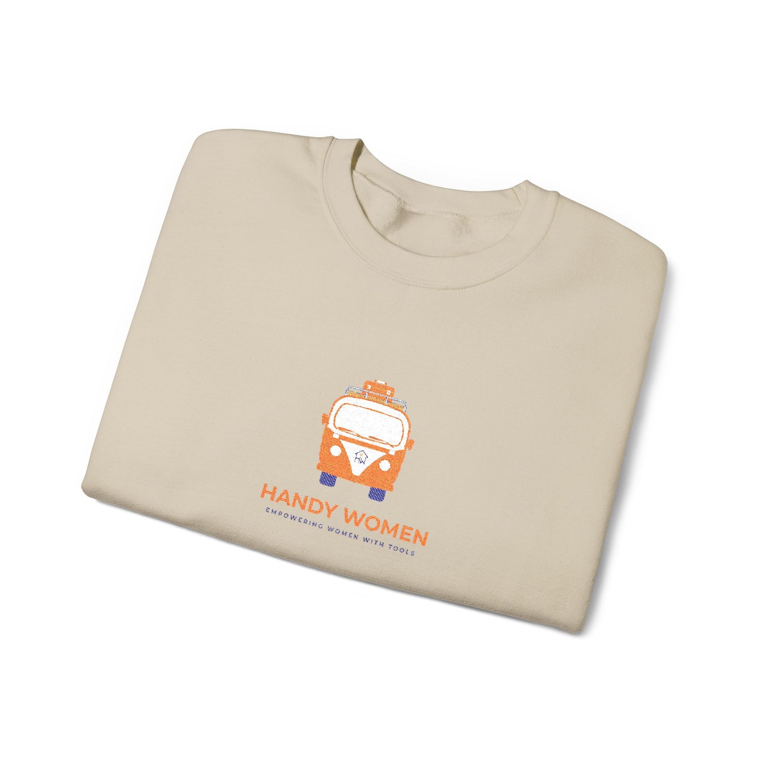 Happy Women Graphic Sweatshirt Embroidered