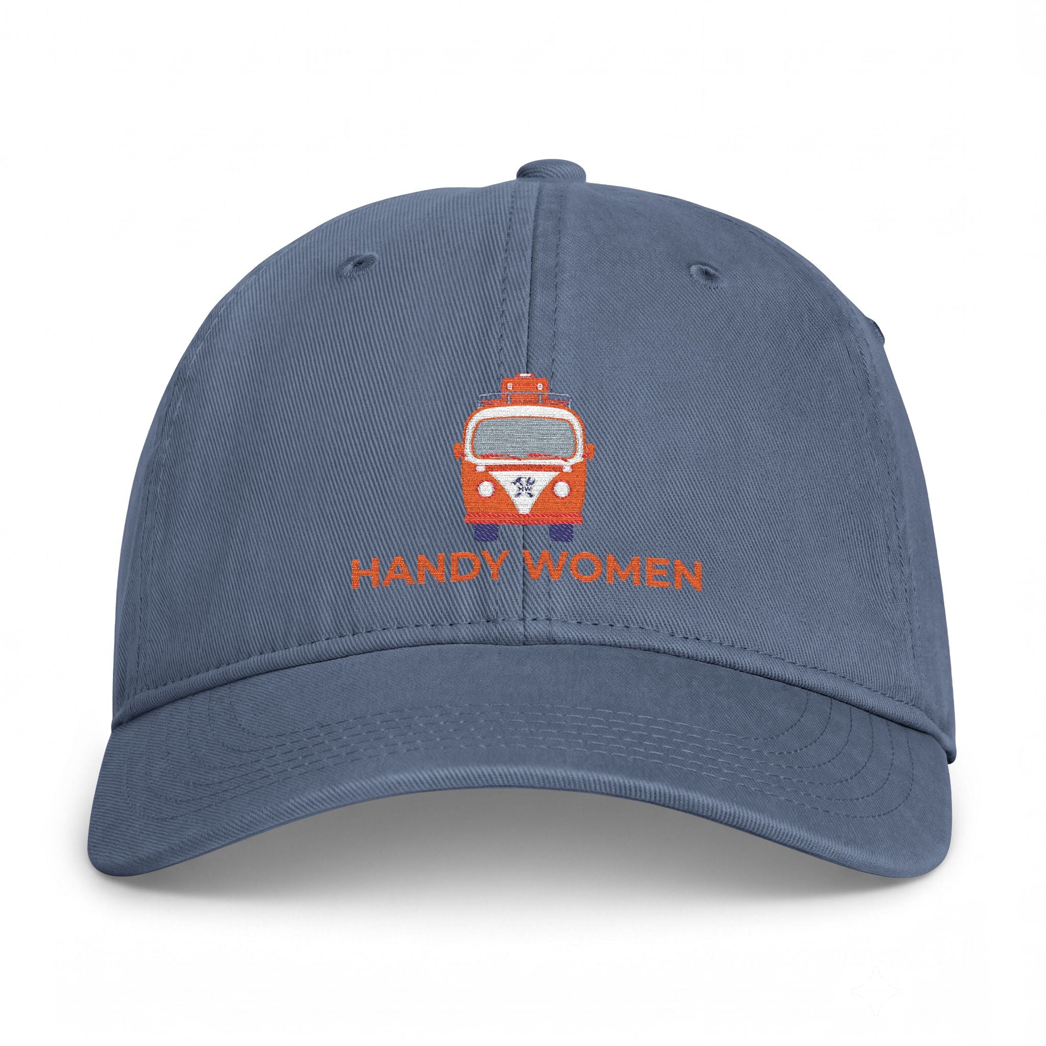 Handy Women Embroidered Cap — Vintage Camper Coastal Washed Hat