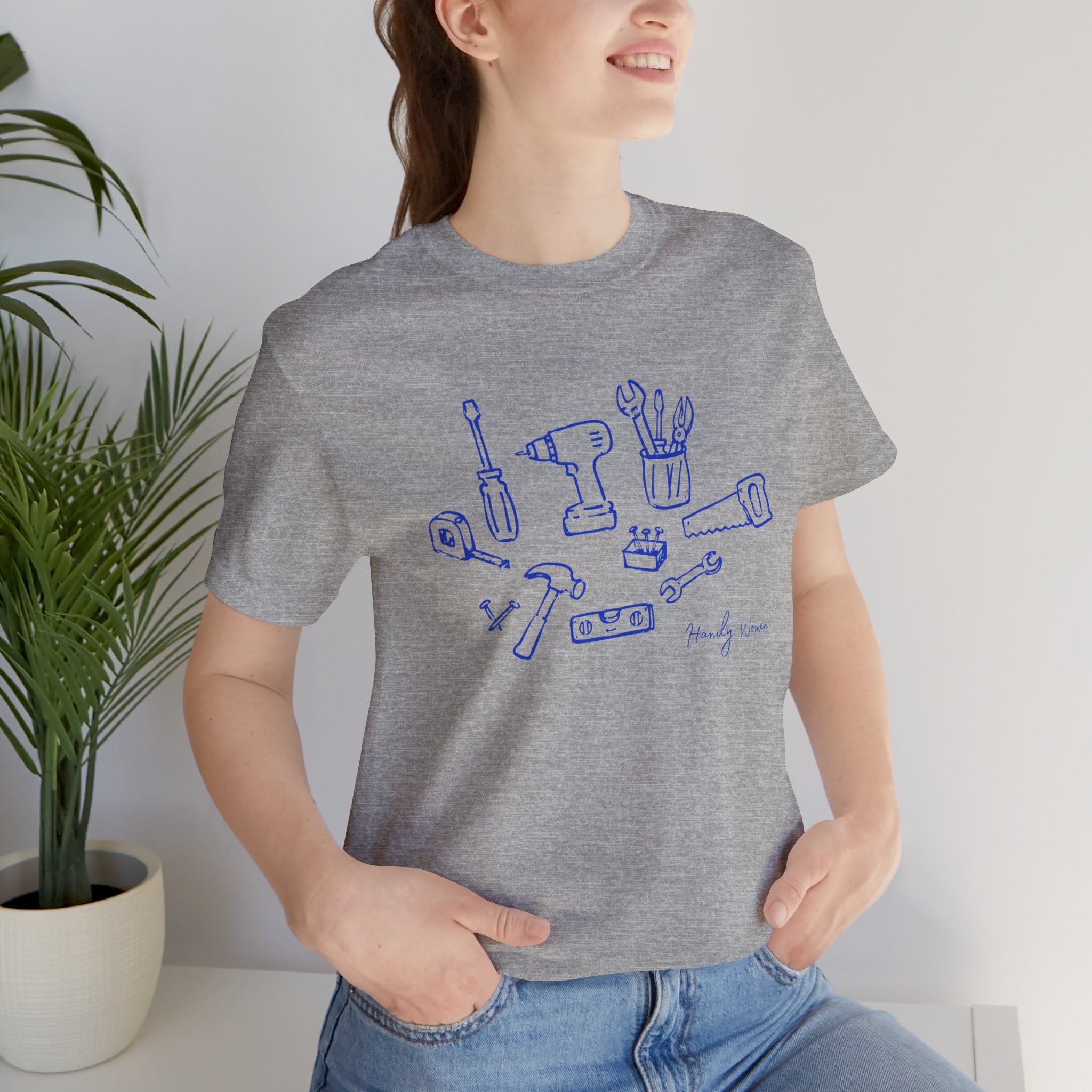 Tool Sketch Graphic Tee — Minimalist Handyman Tools T-Shirt