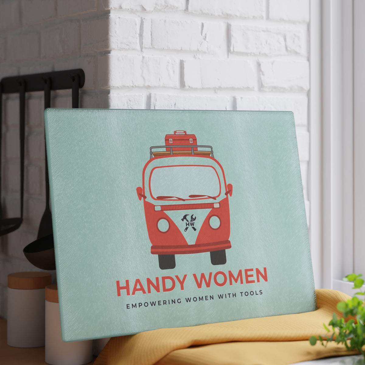Handy Women Glass Cutting Board | Empowering Women with Tools