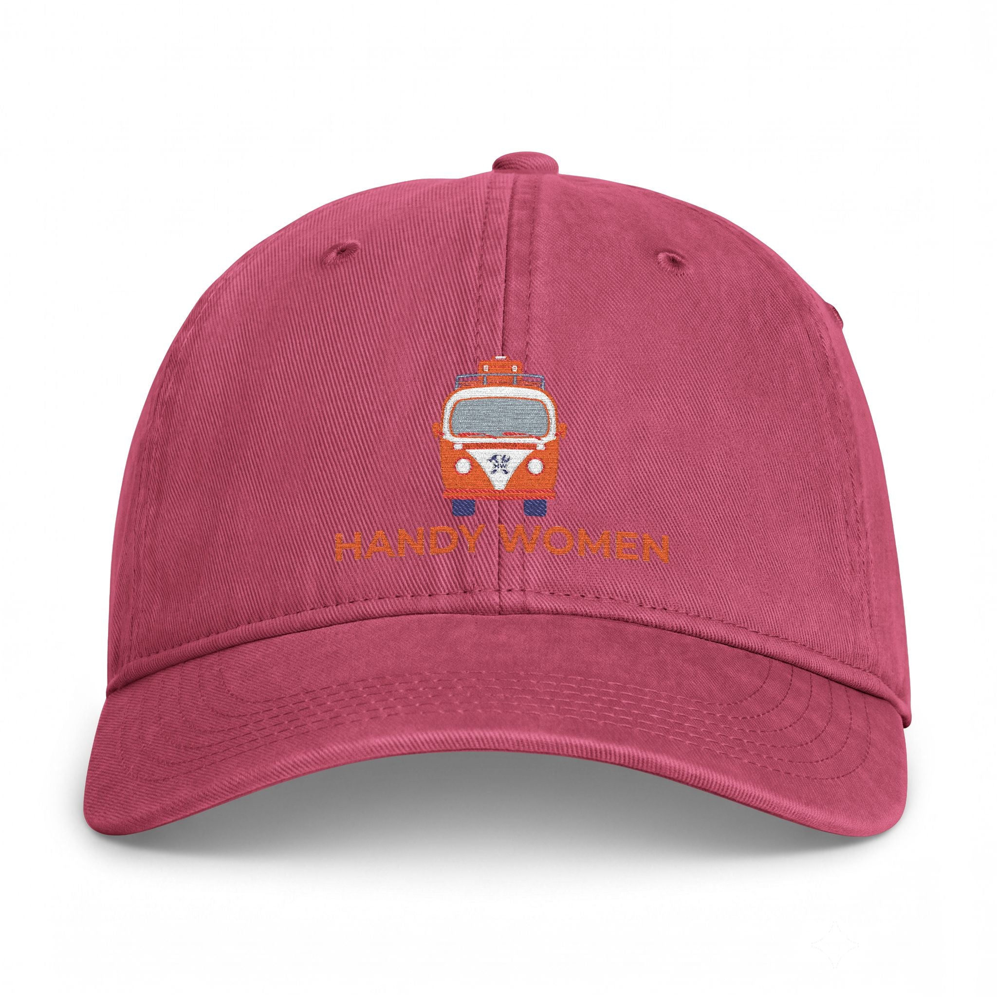Handy Women Embroidered Cap — Vintage Camper Coastal Washed Hat