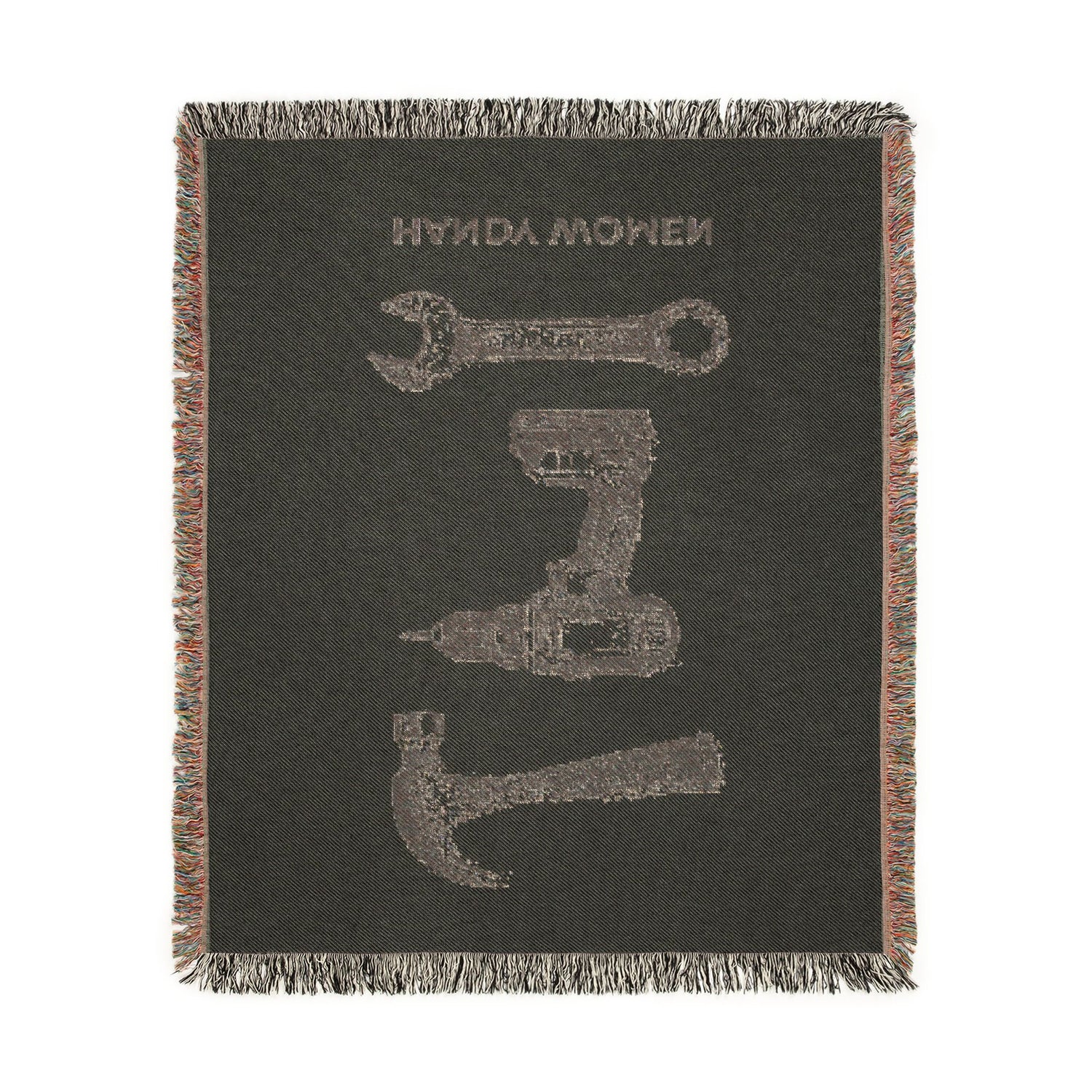 Handy Women Tools illustration Woven Blanket | hammer, wrench, drill throw