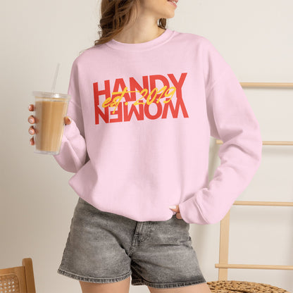 Handy Woman Crewneck Sweatshirt — Retro Surf Graphic