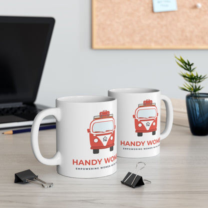 Handy Women Illustration Mug | Empowering Women with Tools ceramic mug