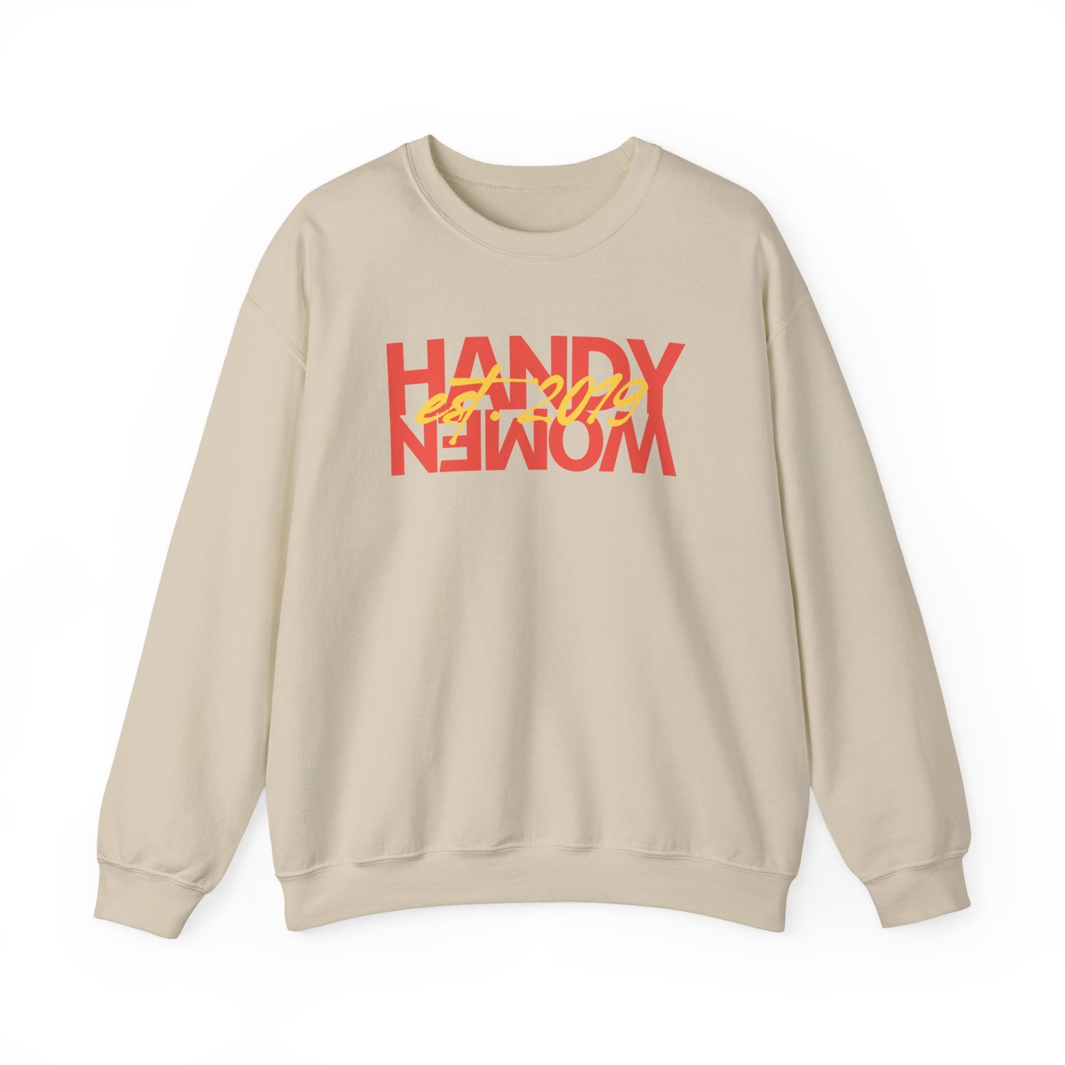 Handy Woman Crewneck Sweatshirt — Retro Surf Graphic