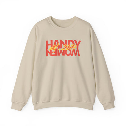 Handy Woman Crewneck Sweatshirt — Retro Surf Graphic