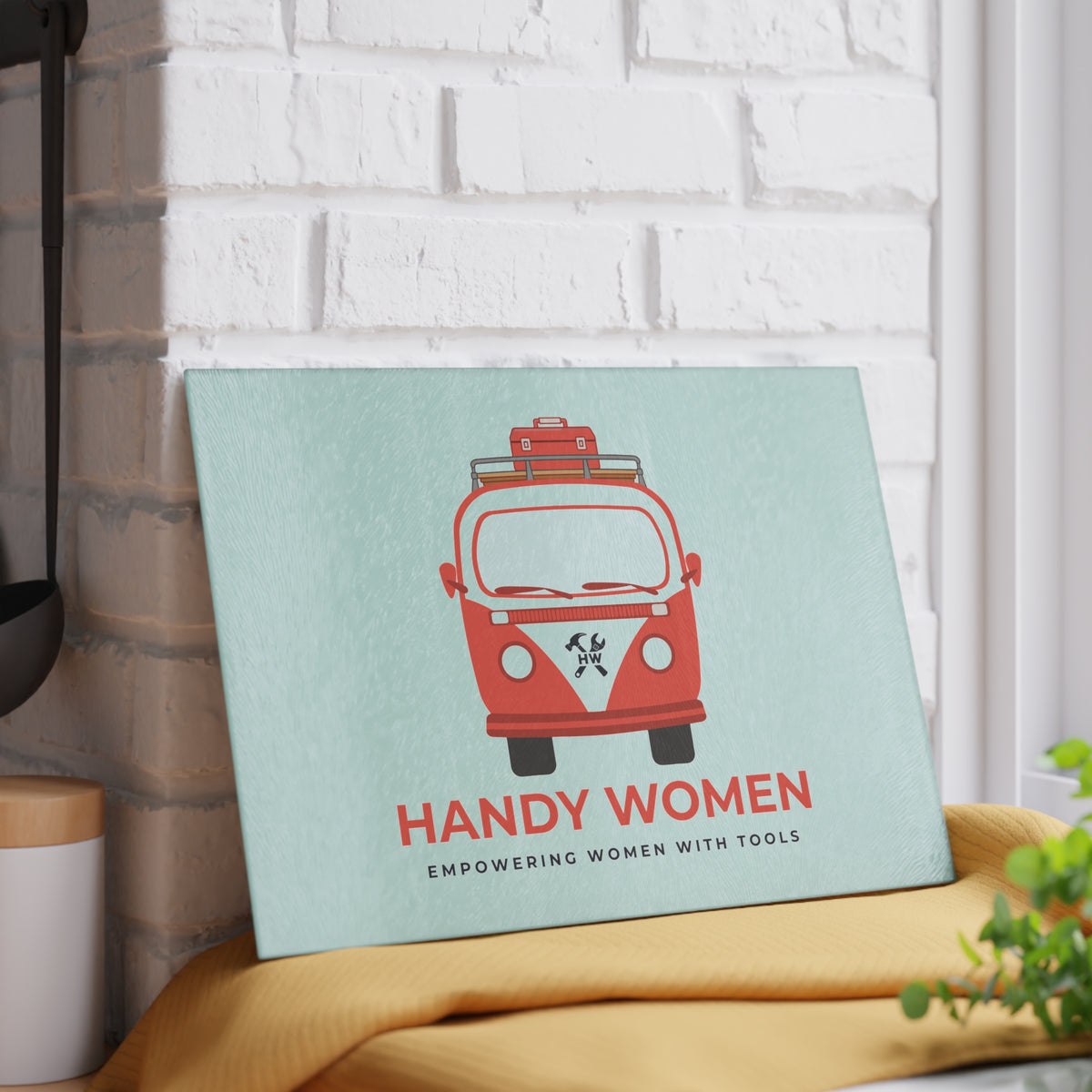 Handy Women Glass Cutting Board | Empowering Women with Tools