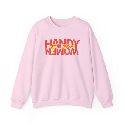 Handy Woman Crewneck Sweatshirt — Retro Surf Graphic