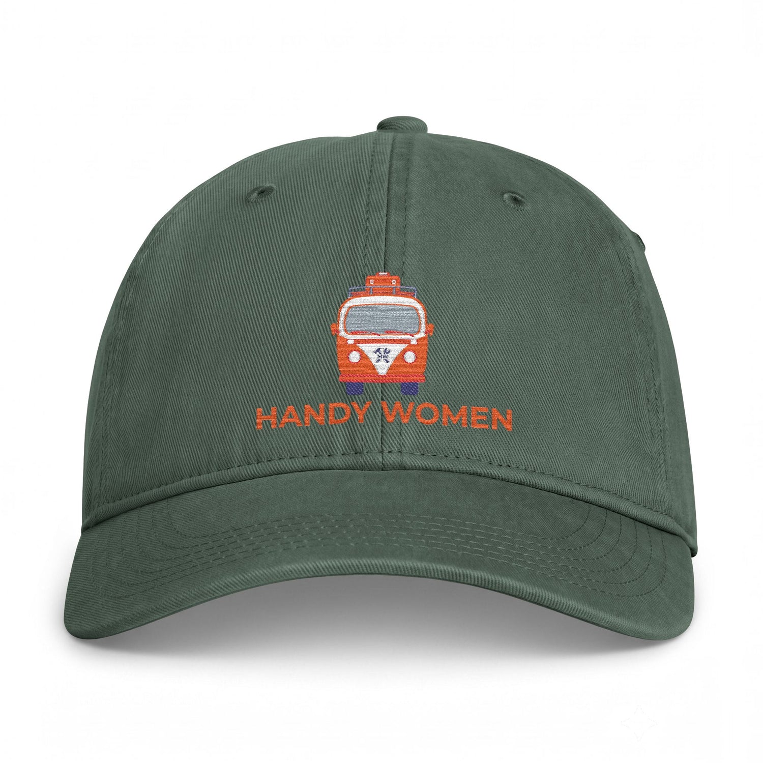 Handy Women Embroidered Cap — Vintage Camper Coastal Washed Hat