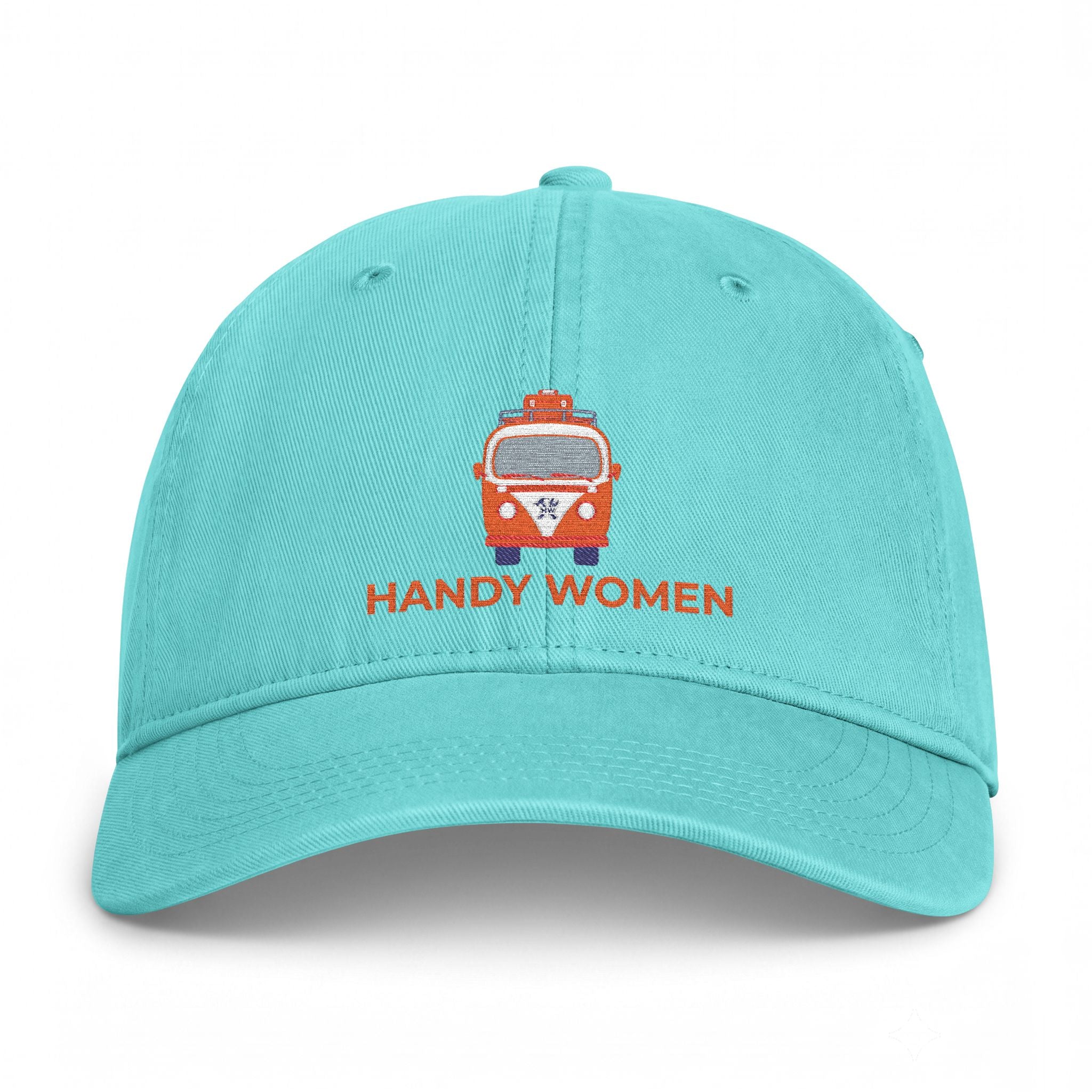 Handy Women Embroidered Cap — Vintage Camper Coastal Washed Hat