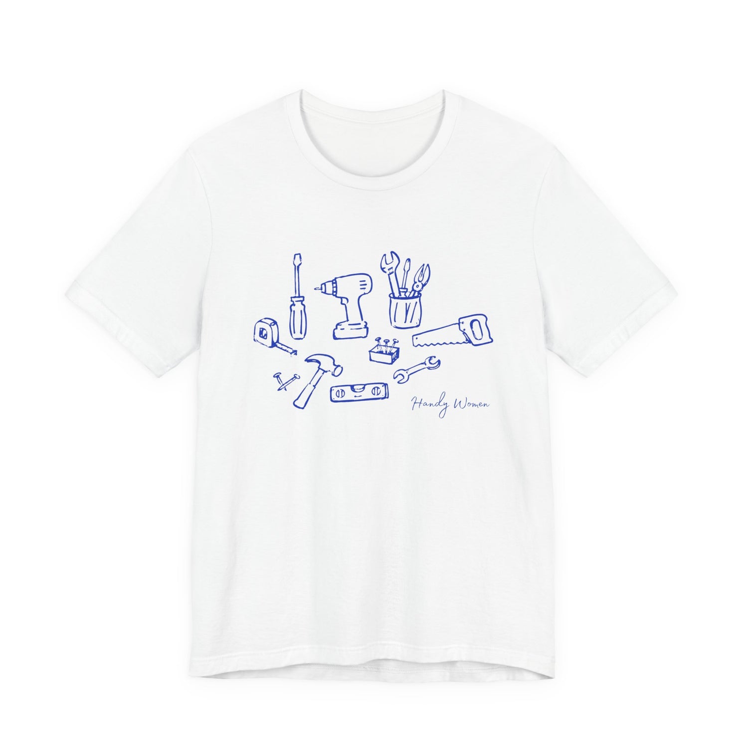 Tool Sketch Graphic Tee — Minimalist Handyman Tools T-Shirt
