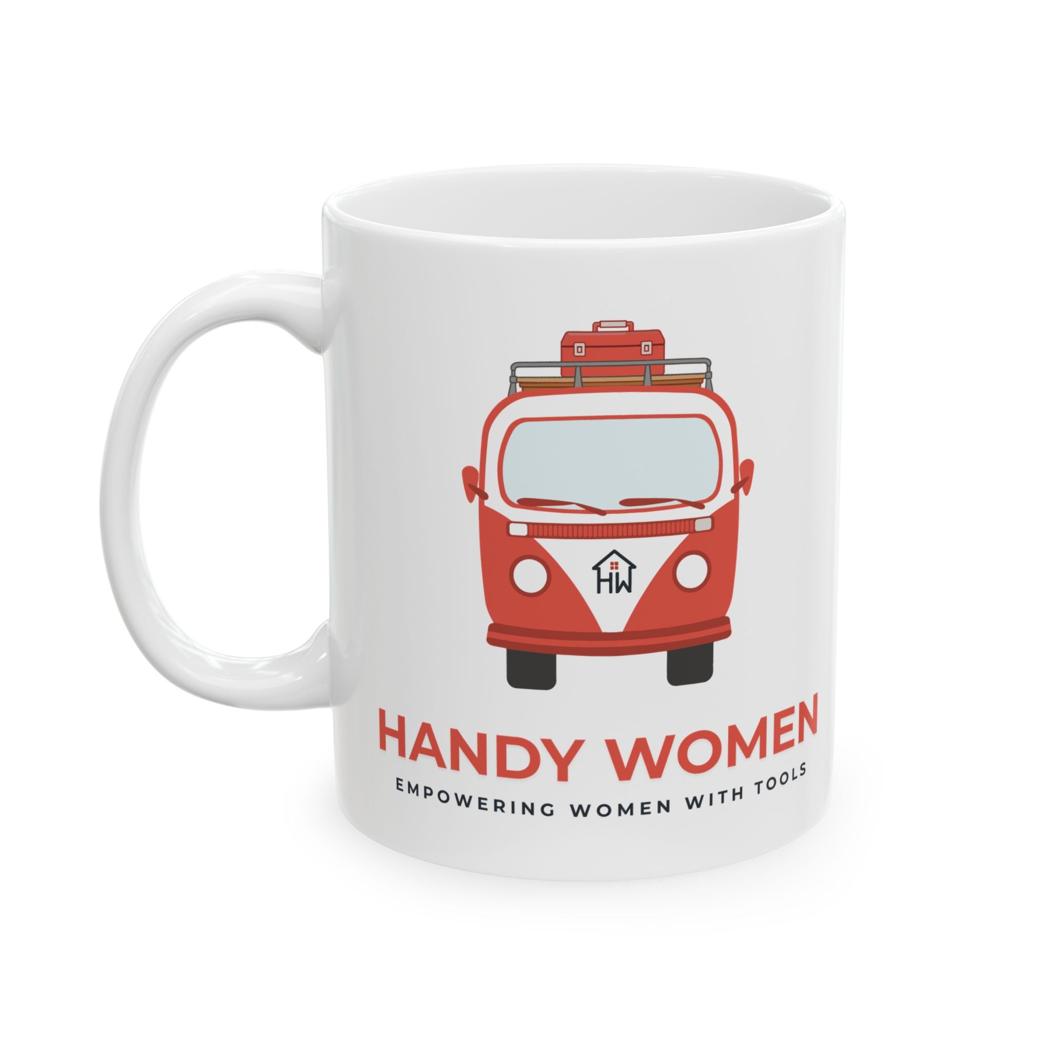 Handy Women Illustration Mug | Empowering Women with Tools ceramic mug