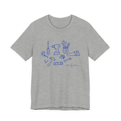 Tool Sketch Graphic Tee — Minimalist Handyman Tools T-Shirt
