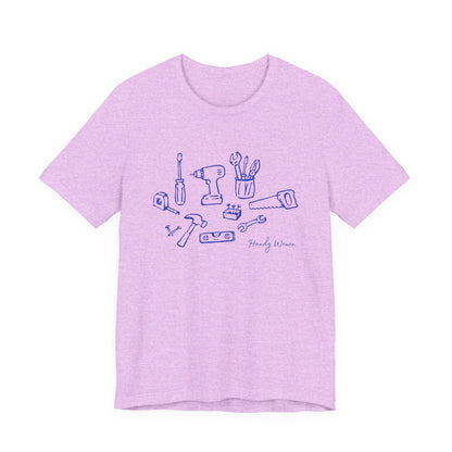 Tool Sketch Graphic Tee — Minimalist Handyman Tools T-Shirt