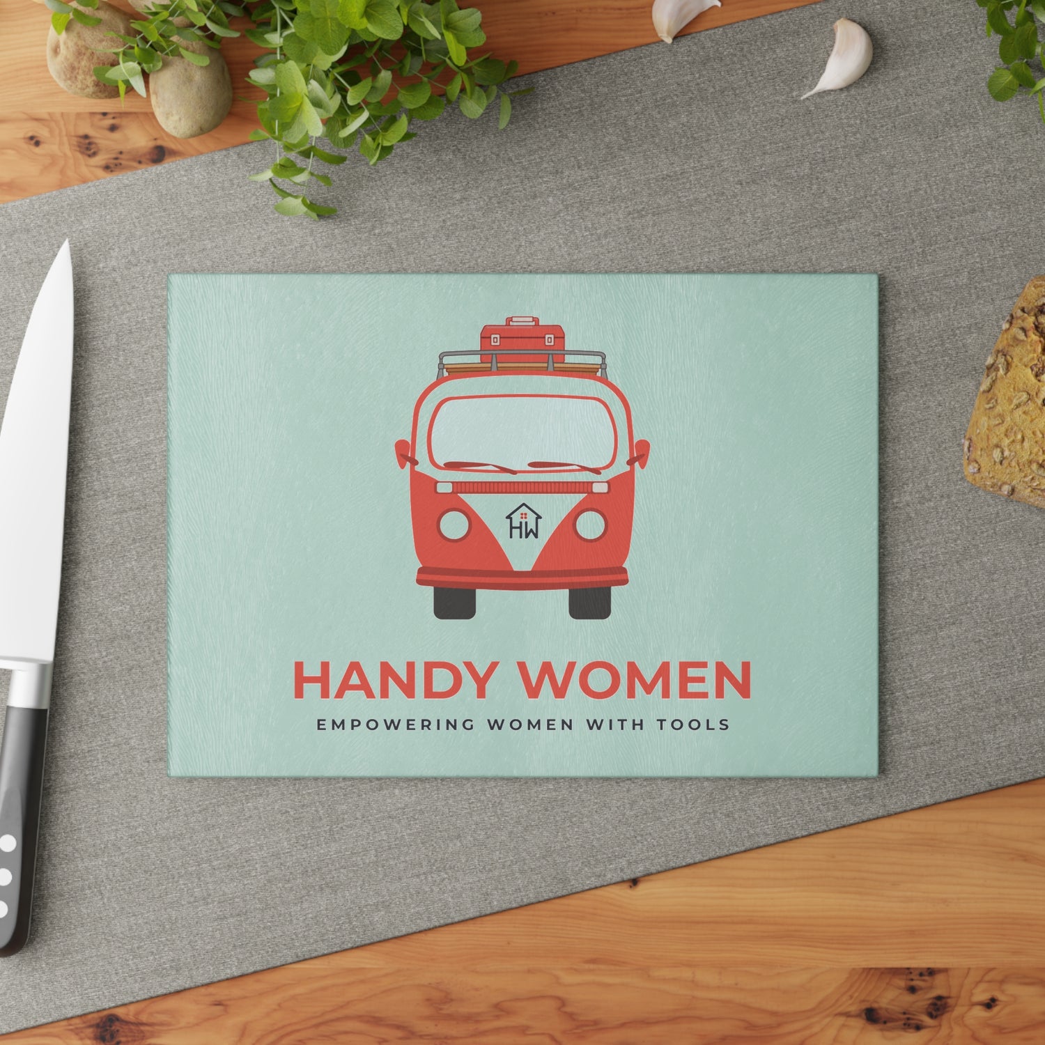 Handy Women Glass Cutting Board | Empowering Women with Tools