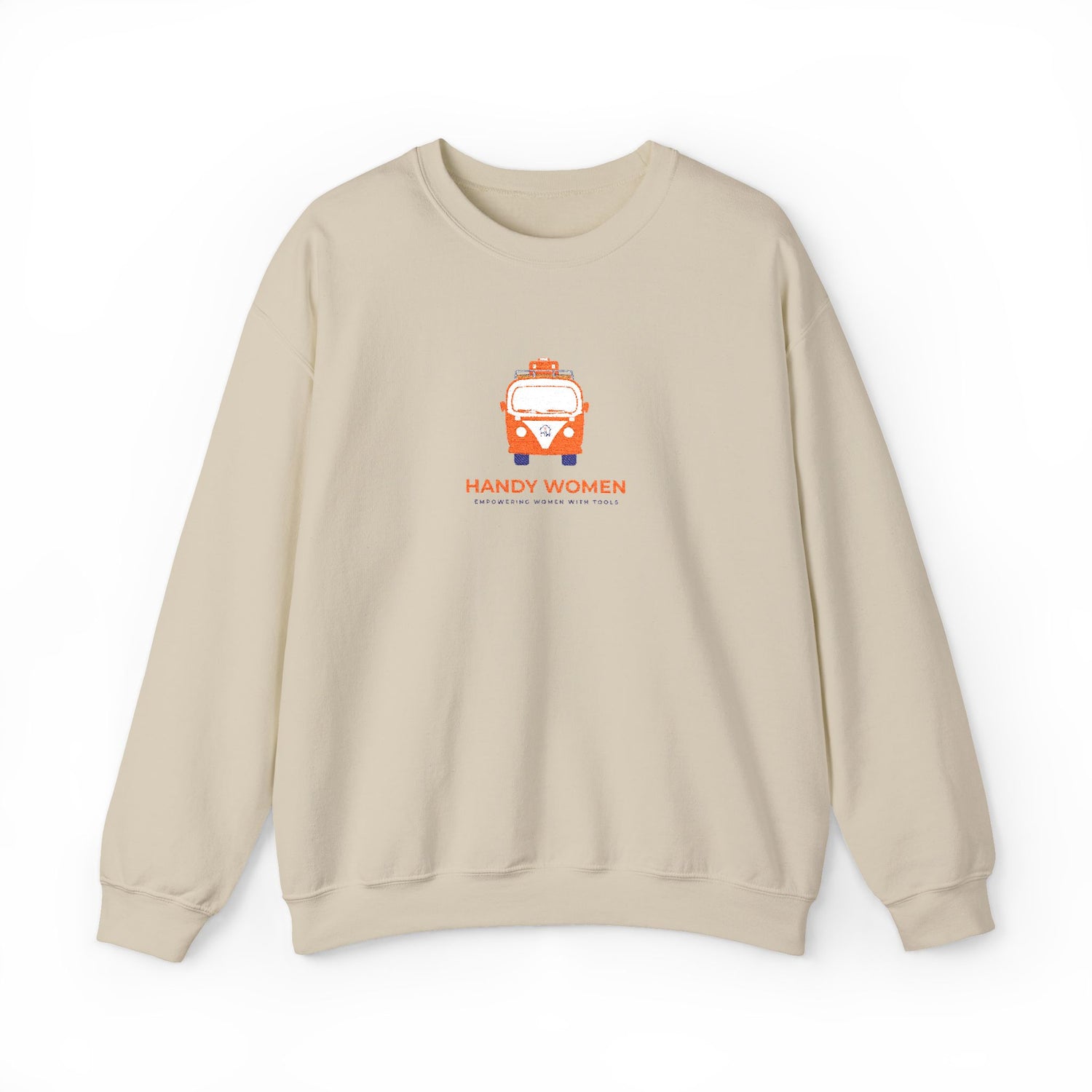 Happy Women Graphic Sweatshirt Embroidered