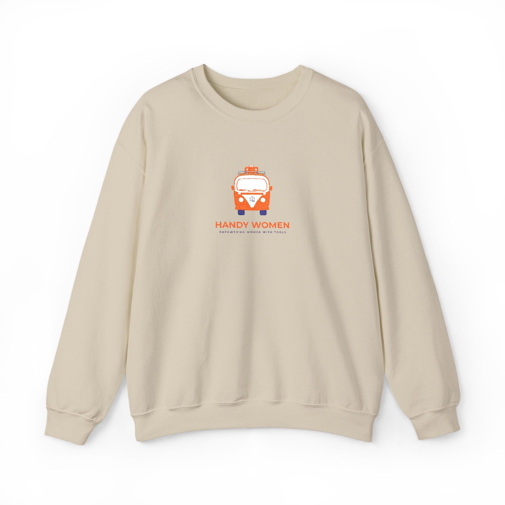 Happy Women Graphic Sweatshirt Embroidered