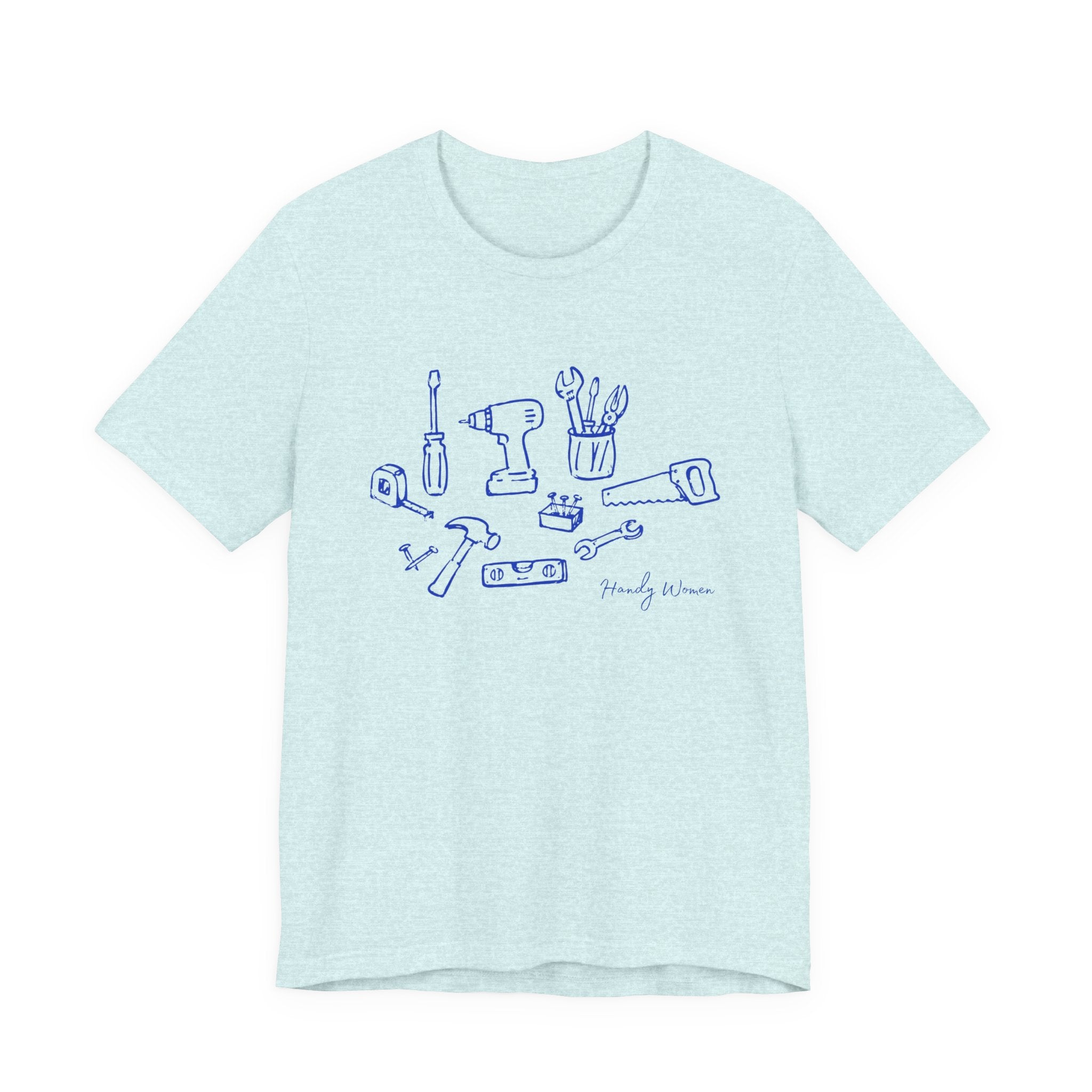 Tool Sketch Graphic Tee — Minimalist Handyman Tools T-Shirt