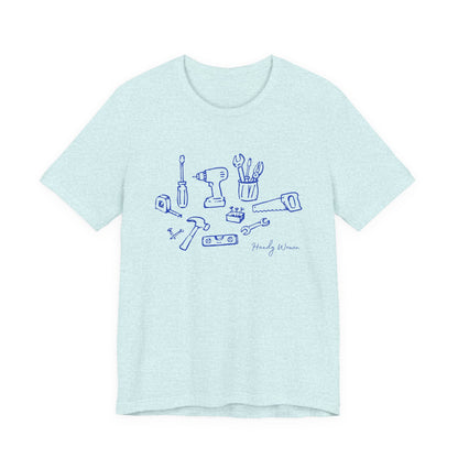 Tool Sketch Graphic Tee — Minimalist Handyman Tools T-Shirt