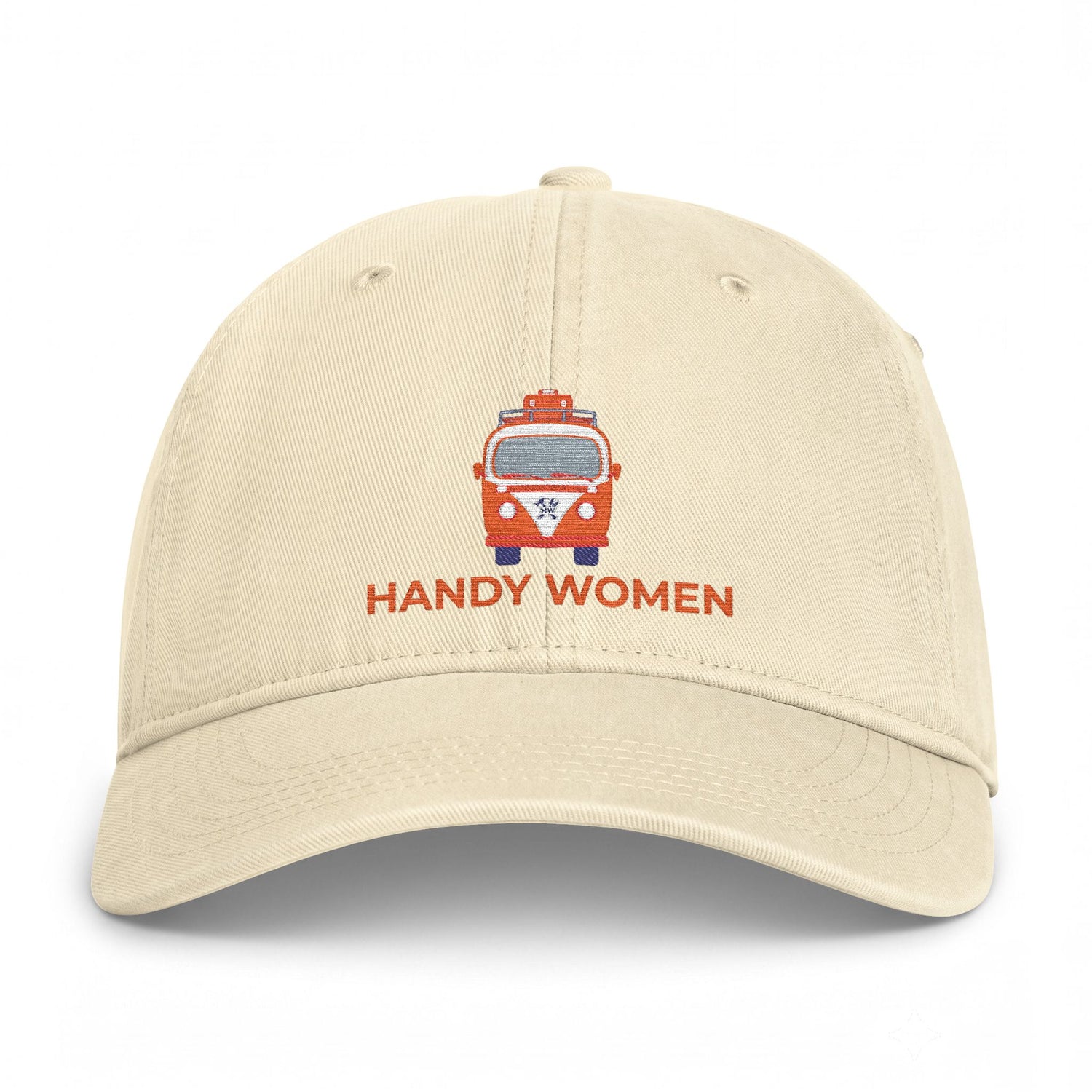Handy Women Embroidered Cap — Vintage Camper Coastal Washed Hat