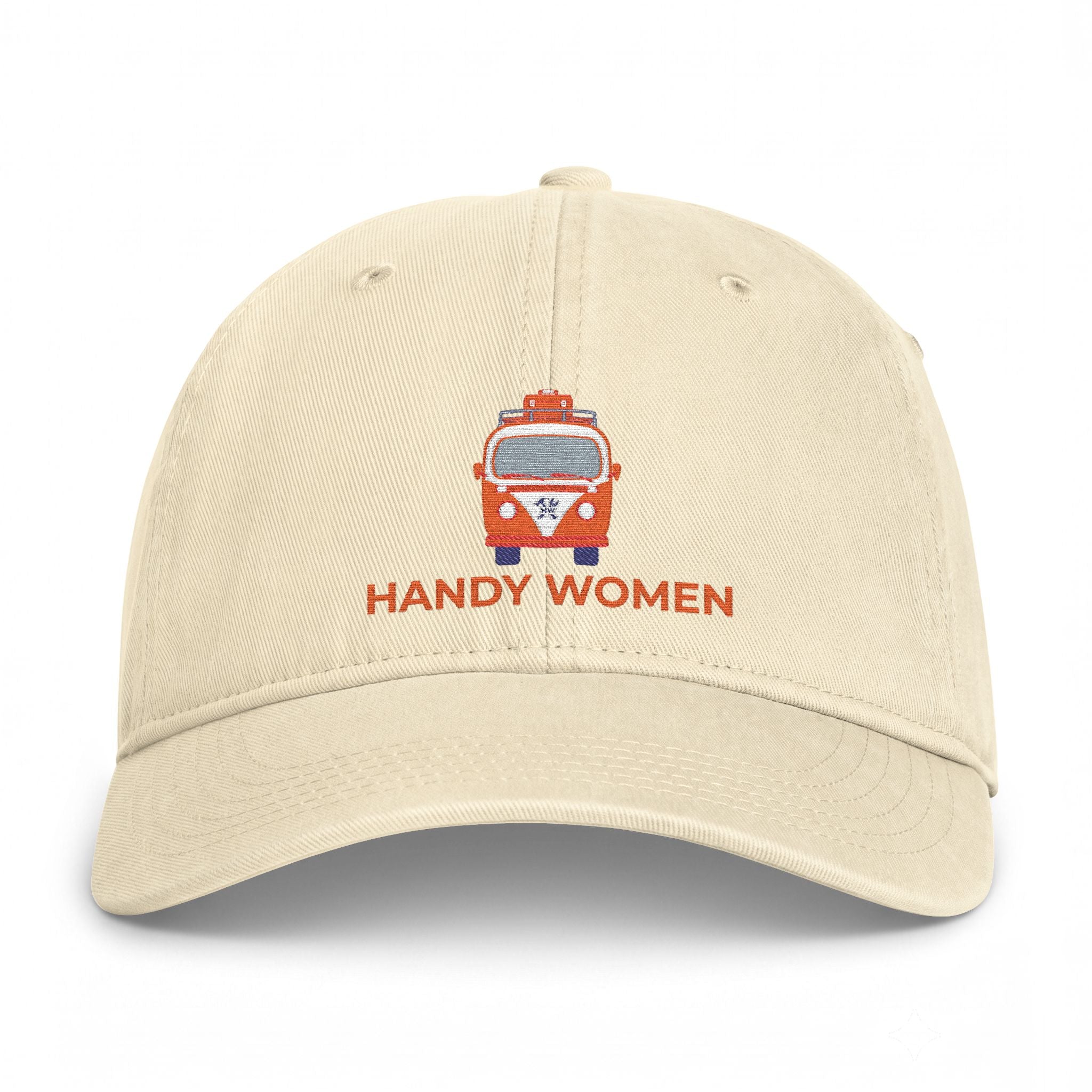 Handy Women Embroidered Cap — Vintage Camper Coastal Washed Hat