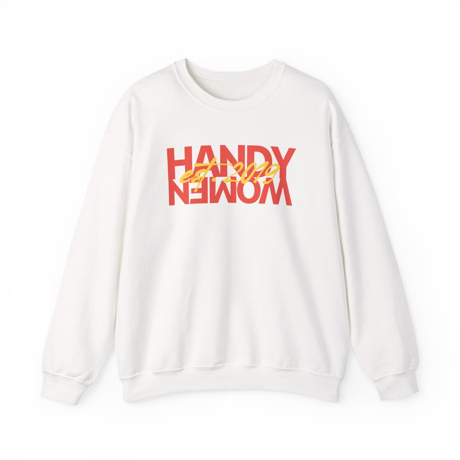 Handy Woman Crewneck Sweatshirt — Retro Surf Graphic