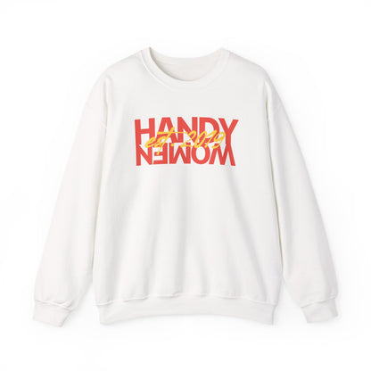 Handy Woman Crewneck Sweatshirt — Retro Surf Graphic