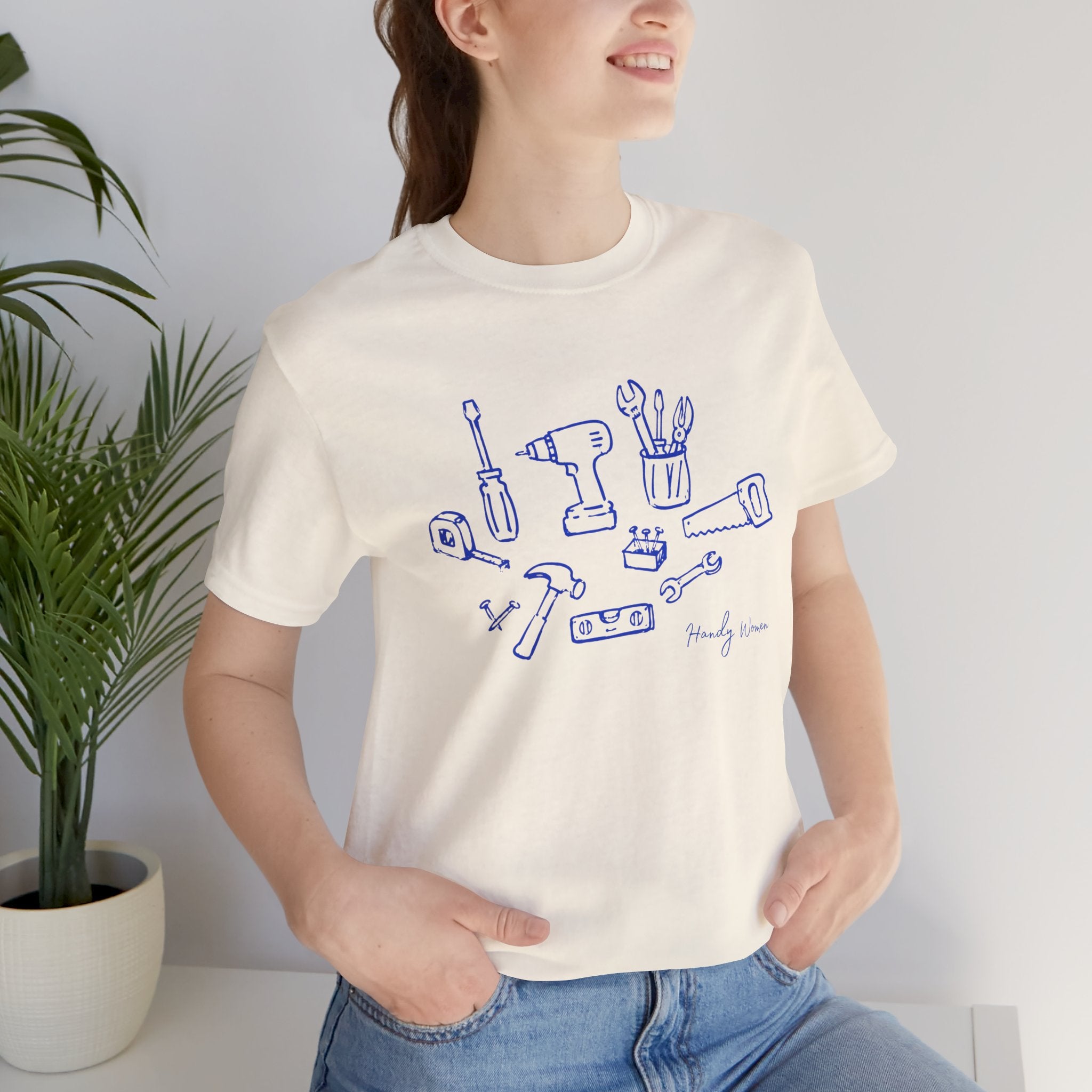 Tool Sketch Graphic Tee — Minimalist Handyman Tools T-Shirt