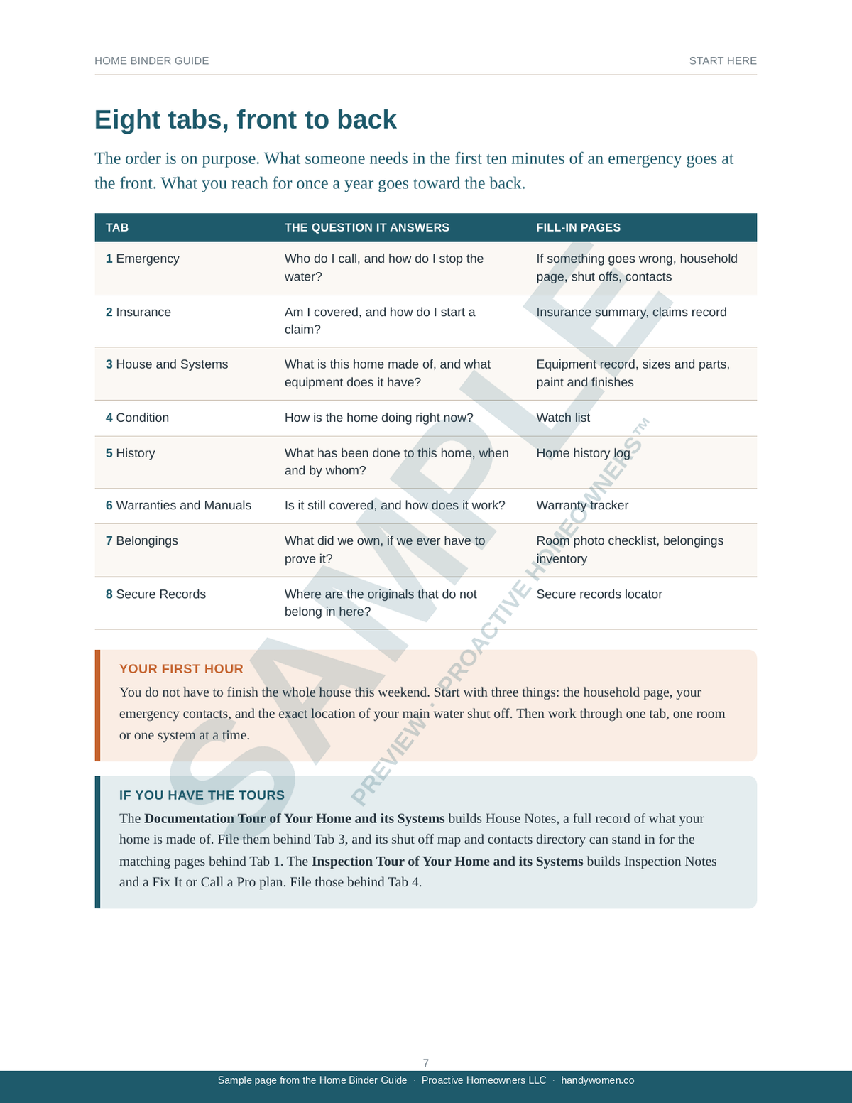 Home Binder Guide for your Home and its Records - Access Code